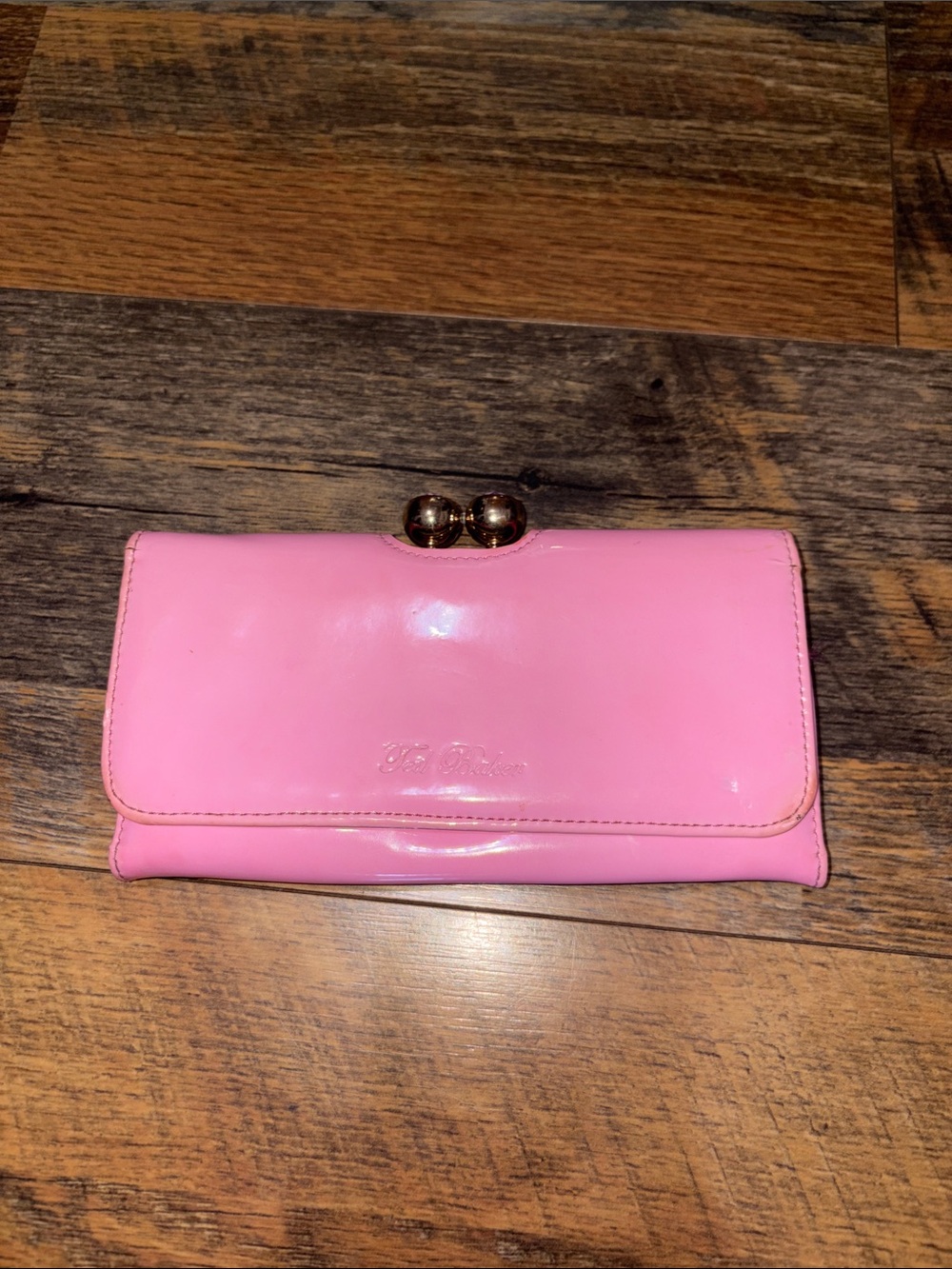 Ted Baker‎ Pink Patent Leather Wallet Clutch